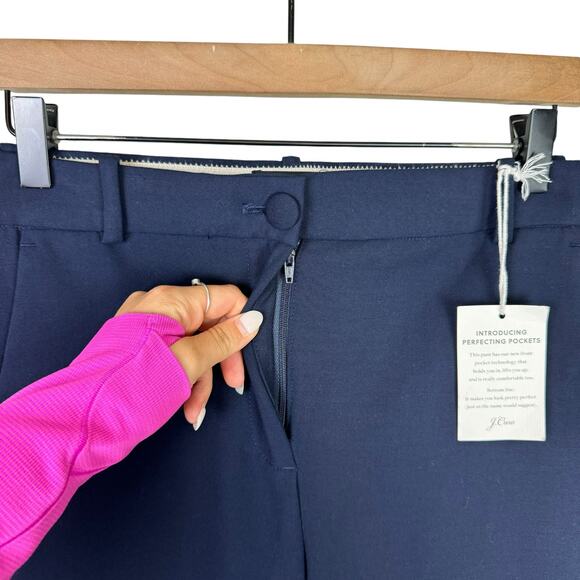 J. Crew NWT Solid Navy Cameron High Rise Ankle Length Career Trouser Pants - Picture 6 of 8